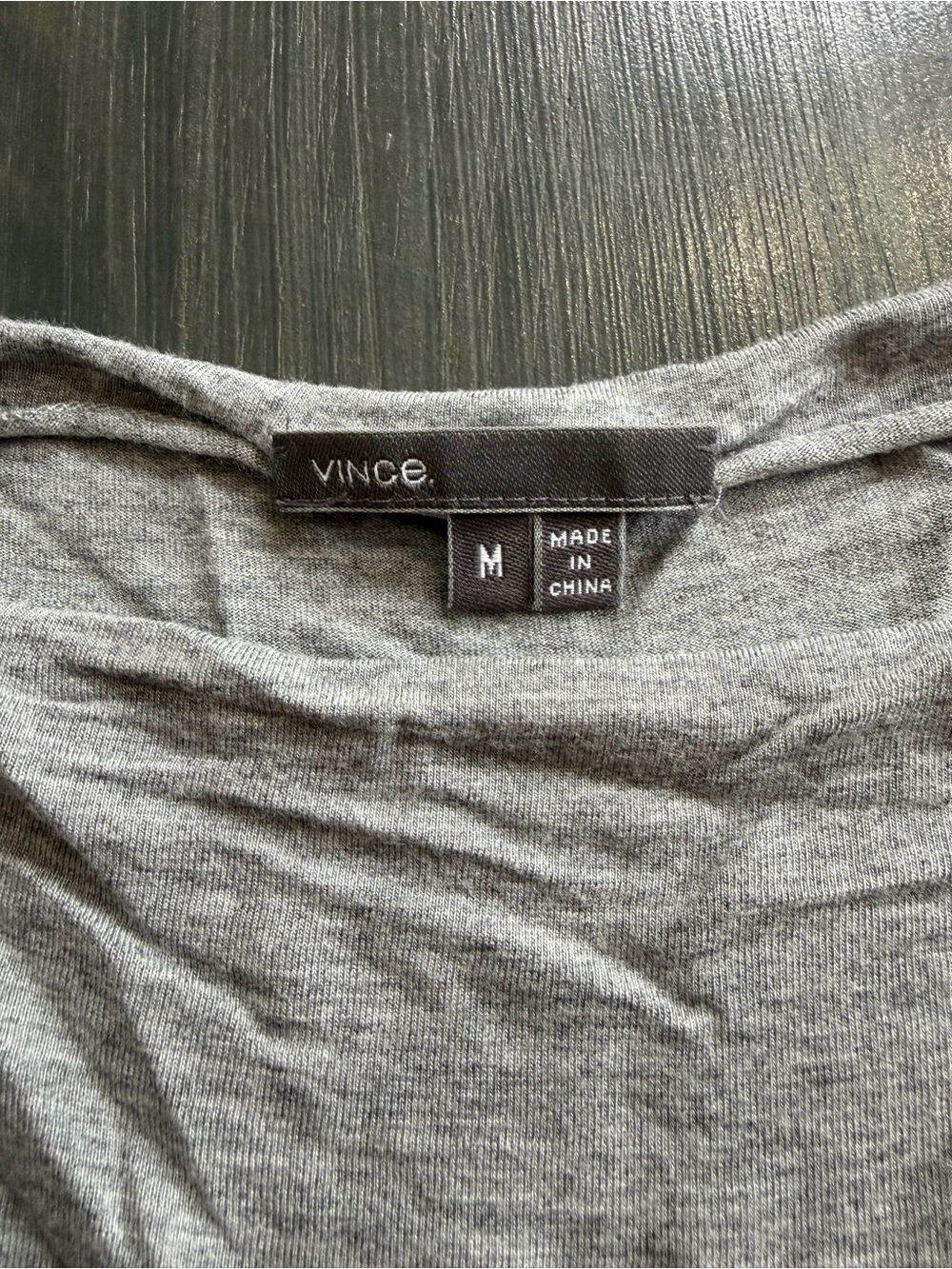 Vince Gray Long Sleeve Scoop Neck Tee Size Medium Lightweight Knit Top - Picture 2 of 3